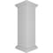 Ekena Millwork 12"W x 40"H Plain Newel Post with Panel, Peaked Capital & Base Trim (Installation kit included) NWL12X40PLP0B0 - alternate 8
